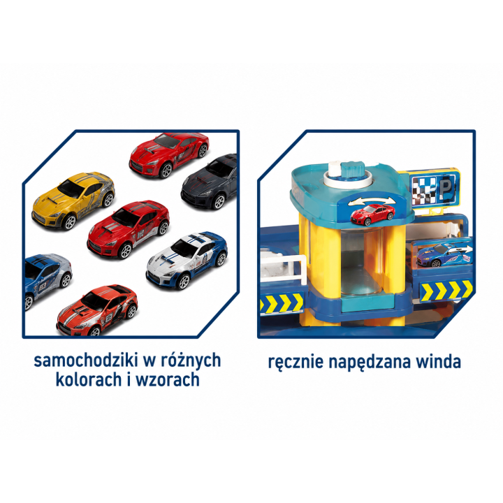 Multi-storey car park - Manual lift and cars