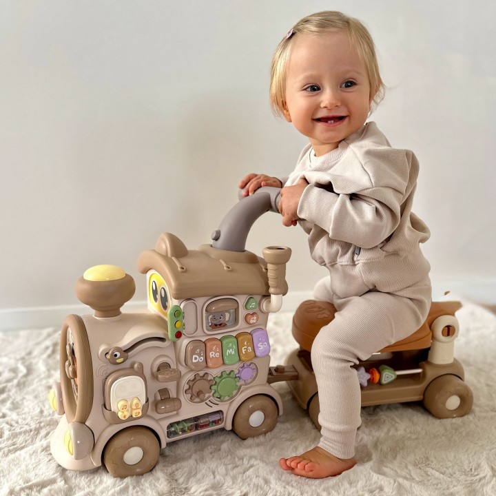 WOOPIE Interactive 3-in-1 Train Ride-on Educational Pusher for Children