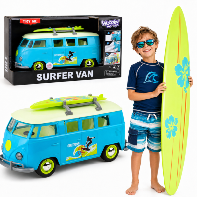 Klasyczny Bus Surfing Van Czerwony 1:14 TOY STAR – Światło i Dźwięk