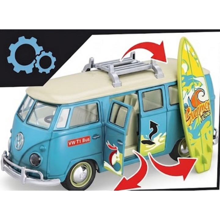 Classic Bus Surfing Van Red 1:14 TOY STAR – Light and Sound