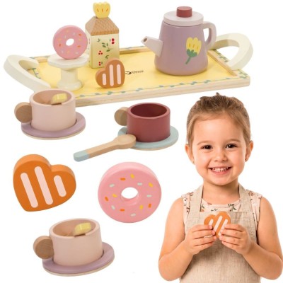 Wooden Tea and Dessert Set CLASSIC WORLD 14 pcs.