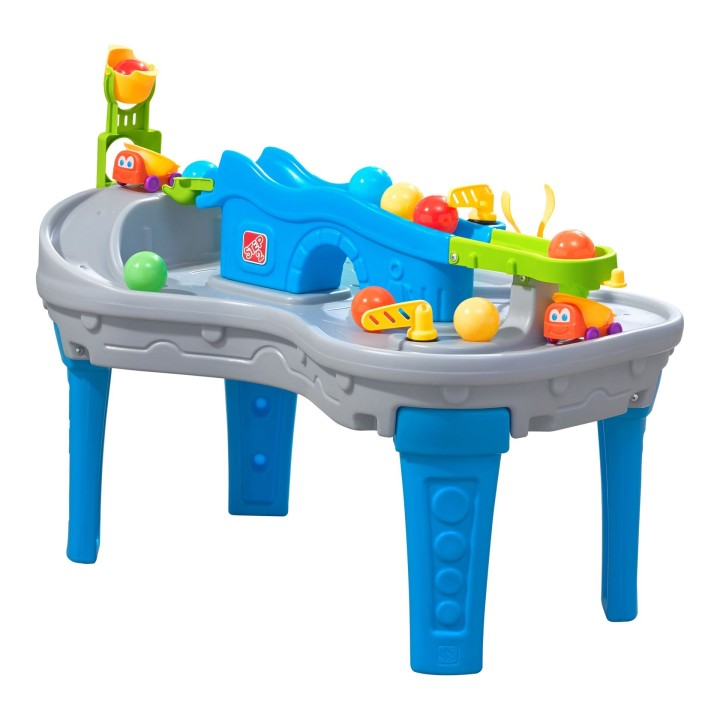 Activity Table Track with Balls and Dump Trucks for Children