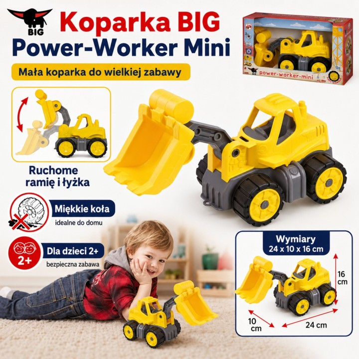 BIG Power Worker Mini Loader Sand Truck - Toy 1:12