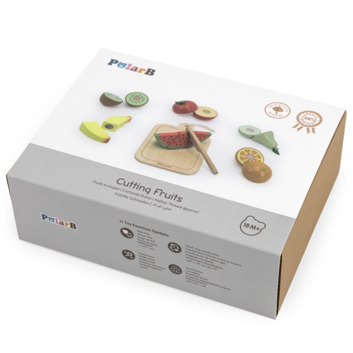 PolarB Wooden Fruit Cutters with Velcro Set 18m+