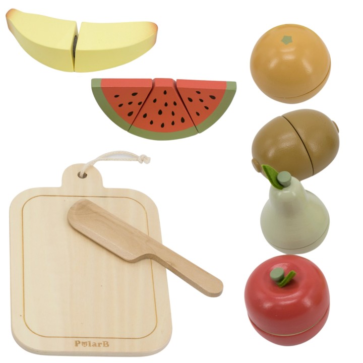 PolarB Wooden Fruit Cutters with Velcro Set 18m+