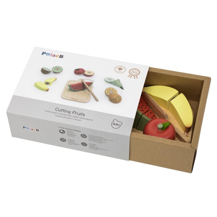 PolarB Wooden Fruit Cutters with Velcro Set 18m+