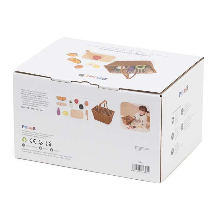 Viga PolarB Wooden Food Chopping Board with Basket