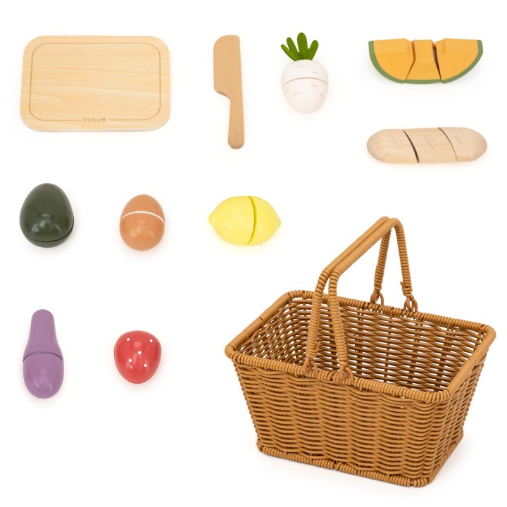 Viga PolarB Wooden Food Chopping Board with Basket