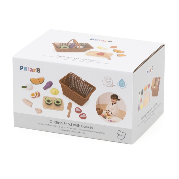 Viga PolarB Wooden Food Chopping Board with Basket