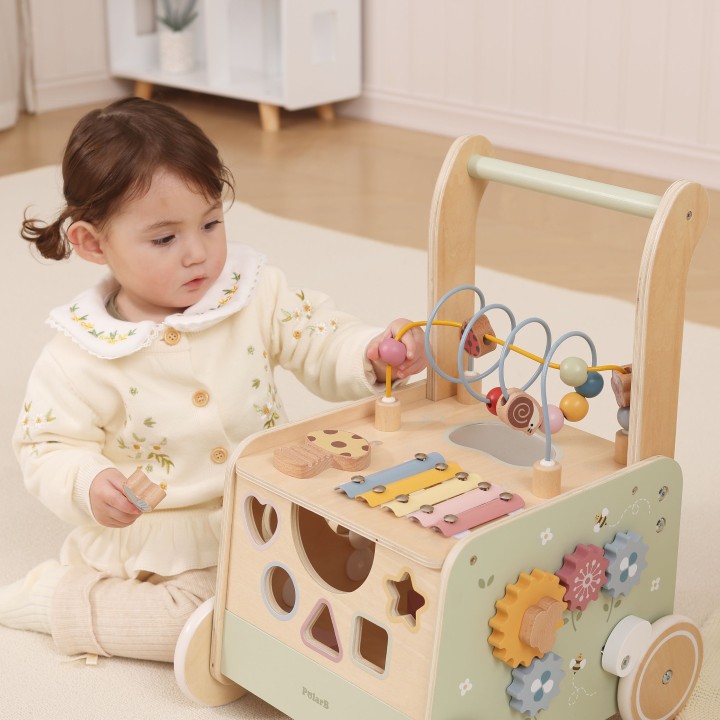 Drewniany chodzik pchacz edukacyjny Viga PolarB 12m