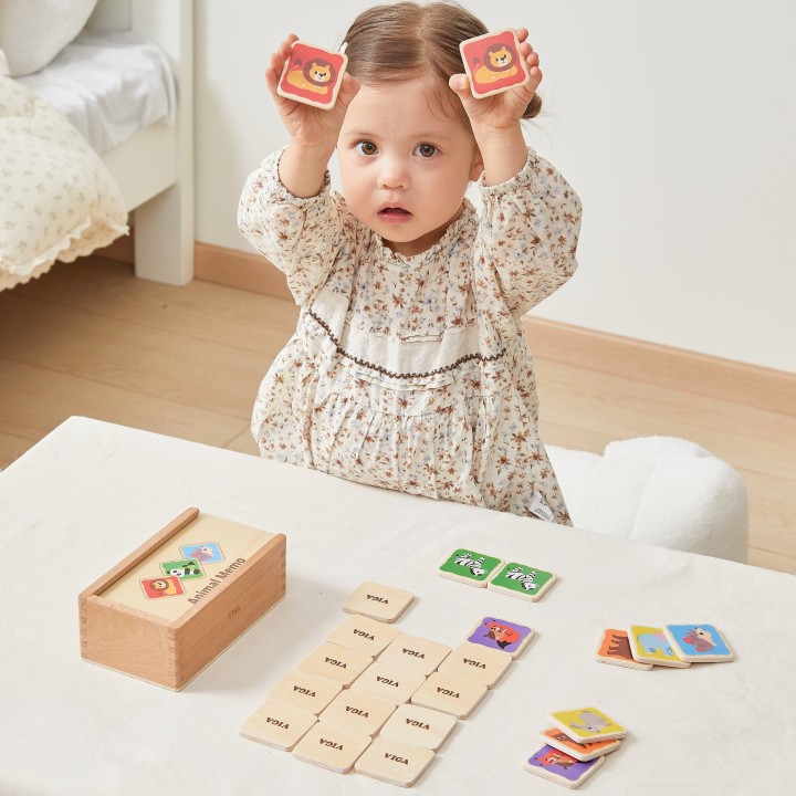 Wooden Memory Game Memo Animals Viga | Educational Toy
