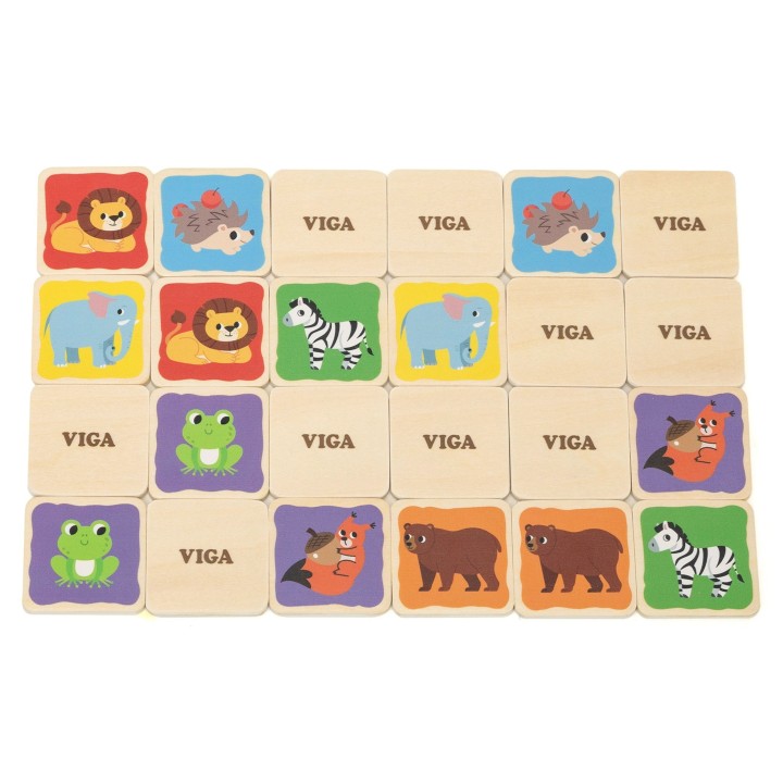 Wooden Memory Game Memo Animals Viga | Educational Toy