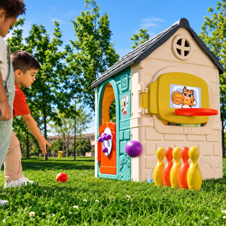 FEBER 6-in-1 Activity House with Games - Multifunctional Toy