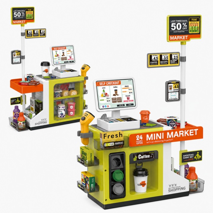 WOOPIE Kasa Sklepowa Samoobsługowa Mini Market Ekspres dla Dzieci