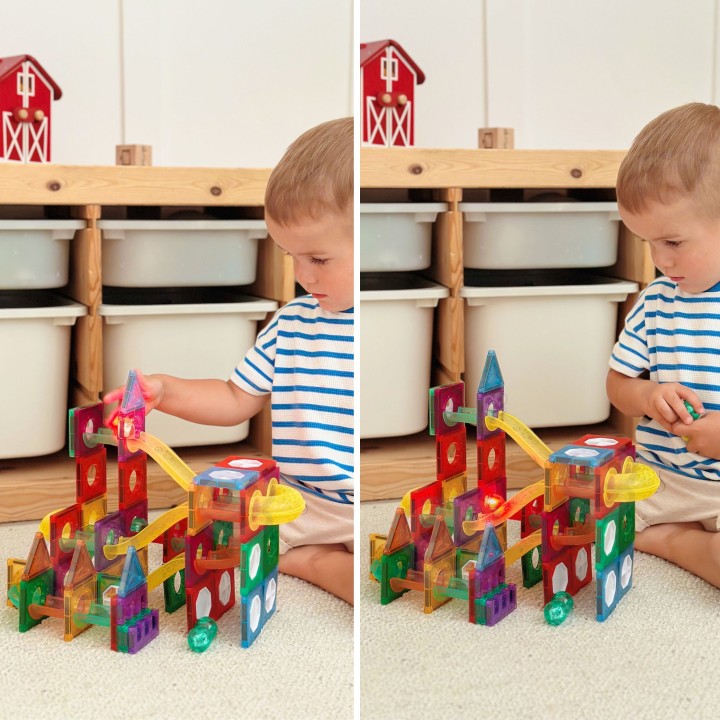 WOOPIE 3D Magnetic Blocks - Educational Set Ball Track 105 pcs.