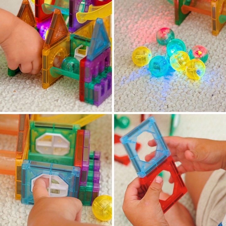 WOOPIE 3D Magnetic Blocks - Educational Set Ball Track 105 pcs.