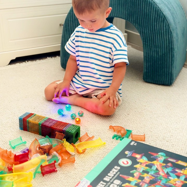 WOOPIE 3D Magnetic Blocks - Educational Set Ball Track 105 pcs.