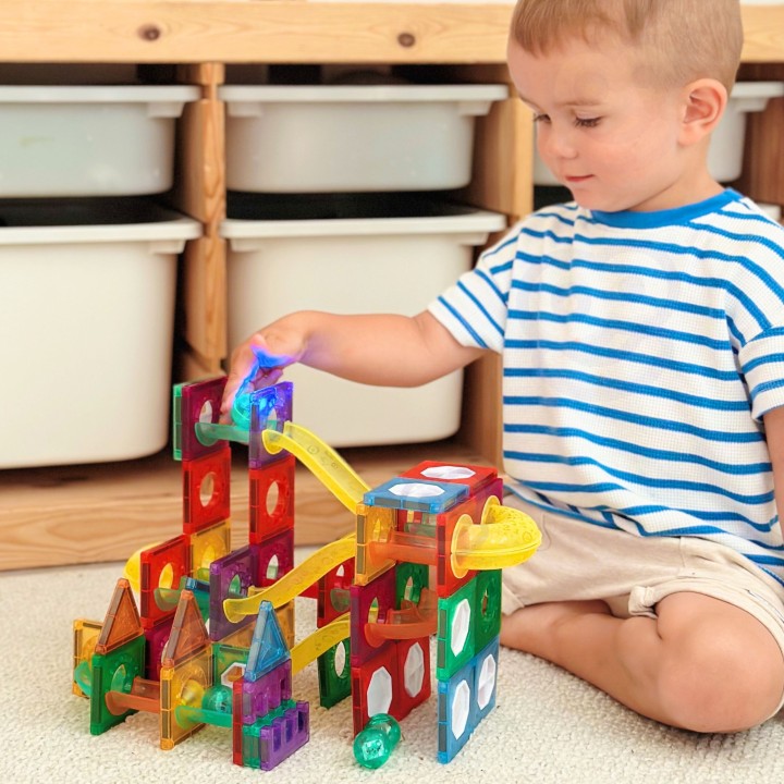 WOOPIE 3D Magnetic Blocks - Educational Set Ball Track 105 pcs.