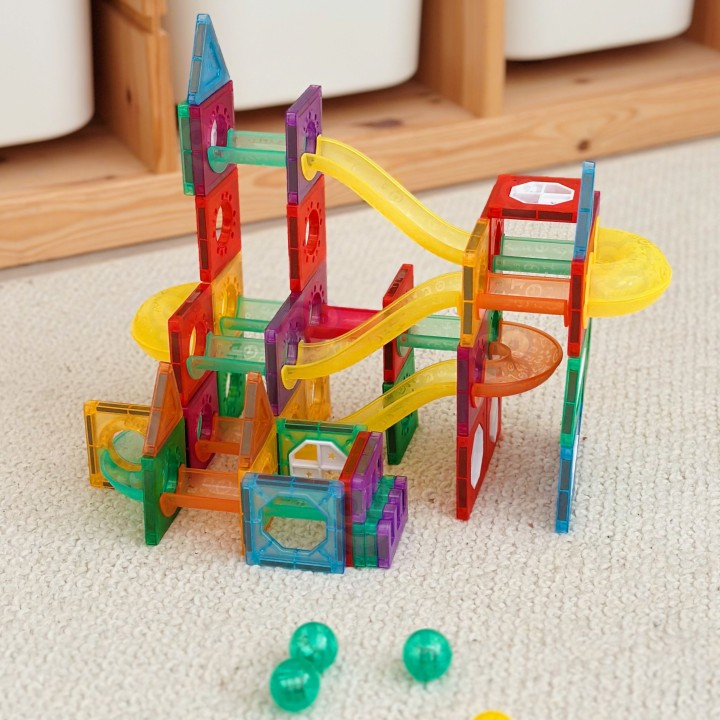 WOOPIE 3D Magnetic Blocks - Educational Set Ball Track 105 pcs.