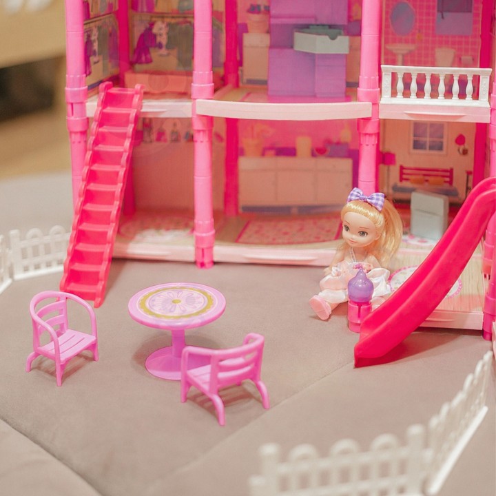Duży Domek Dla Lalek Willa Kids Doll House Playset Woopie - 296 el.