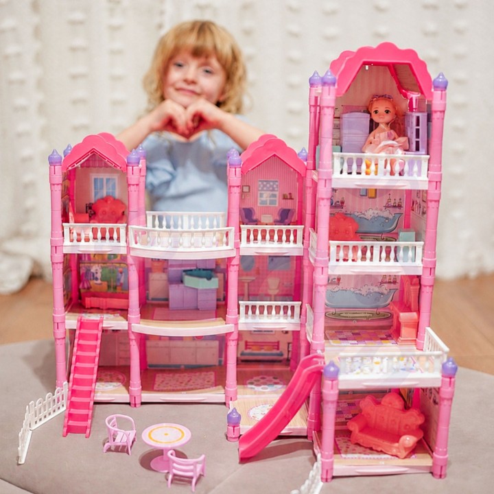 Large Dollhouse Willa Kids Doll House Playset Woopie - 296 pcs.