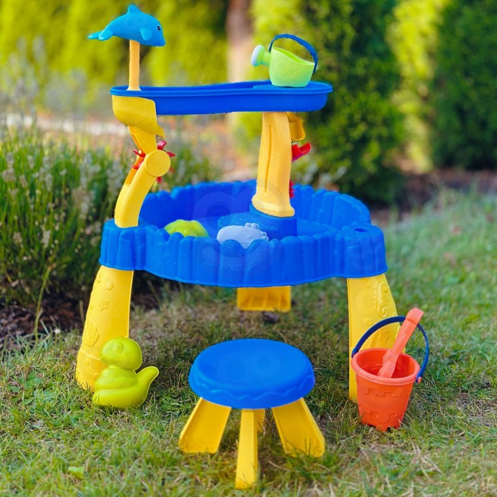 2-in-1 Sand and Water Table with Woopie Chair - Toys