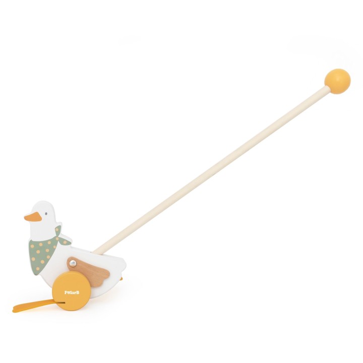 VIGA PolarB Wooden Goose for Pushing on a Stick 12m+
