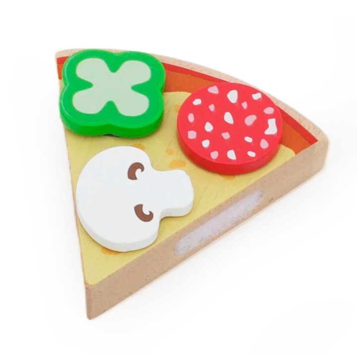 VIGA Wooden Pizza Slicer 27 Pieces for Children