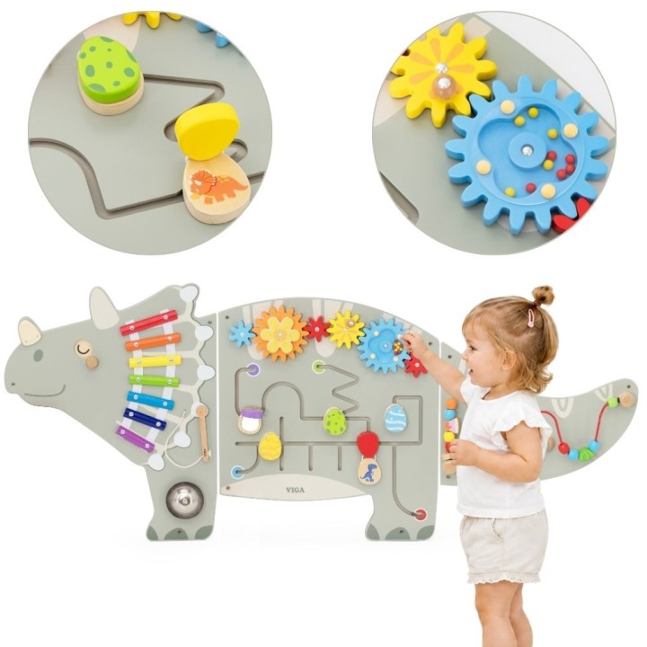 VIGA Ścienny Panel Aktywności Triceratops 18m+