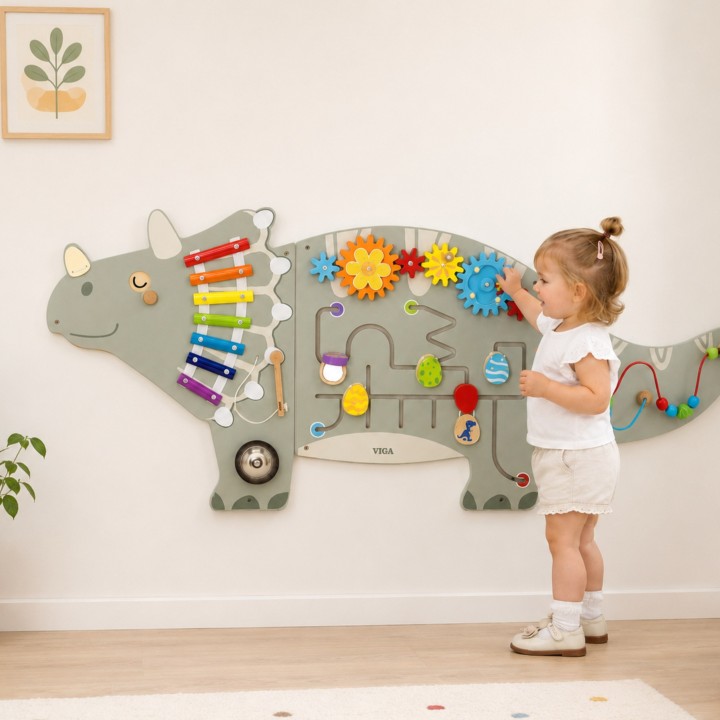 VIGA Ścienny Panel Aktywności Triceratops 18m+