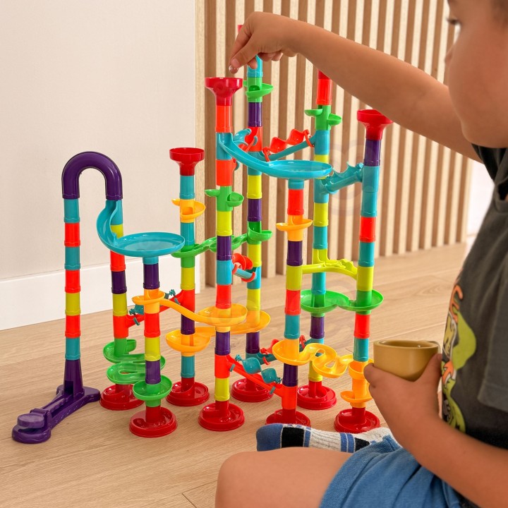 Marble Run Construction Blocks Ball Track 142 pcs Woopie