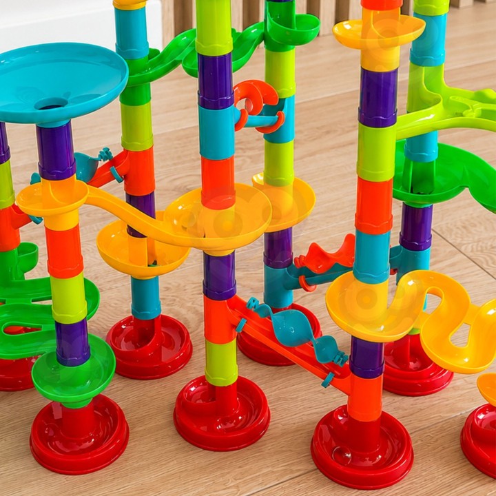 Marble Run Construction Blocks Ball Track 142 pcs Woopie