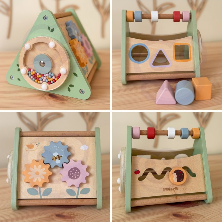 Viga Activity Triangle - a wooden educational toy that develops a child's development