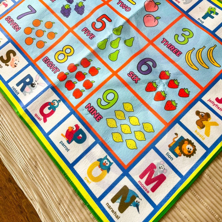Animal Park Educational Water Mat 100x80 cm Alphabet, Animals, Numbers