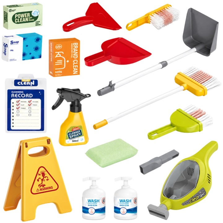 Children's cleaning trolley with vacuum cleaner and mop Little Helper
