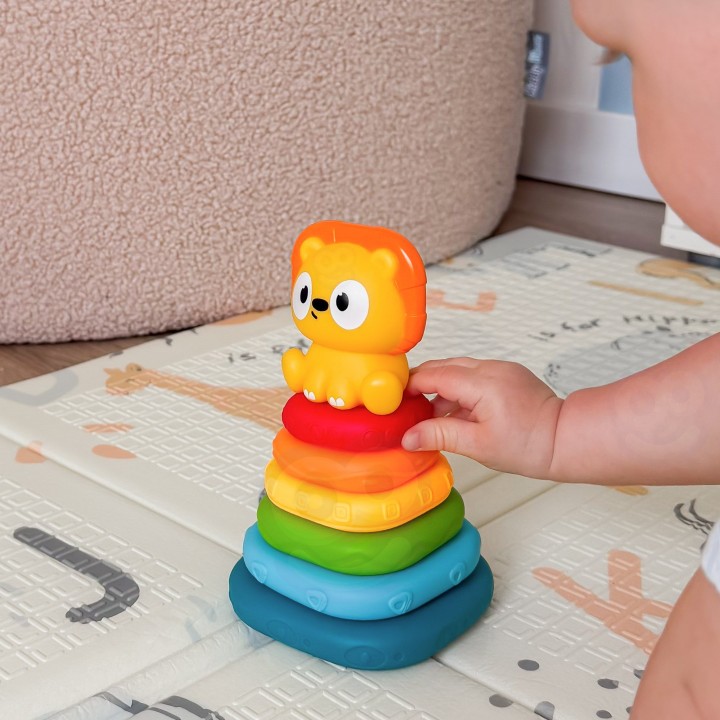 WOOPIE Sensory Pyramid with Lion - Educational Tower 6m+