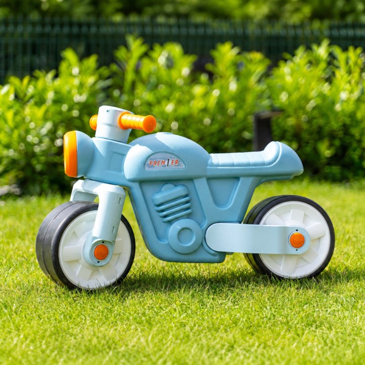 FALK Jeździk Biegowy Ciche Koła Motor Retro Niebieski 1+