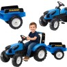 FALK Traktor Landini Niebieski na Pedały z Przyczepką od 3-7 lat