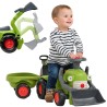 FALK Claas Ride-on Tractor with Trailer, Loader and Bucket