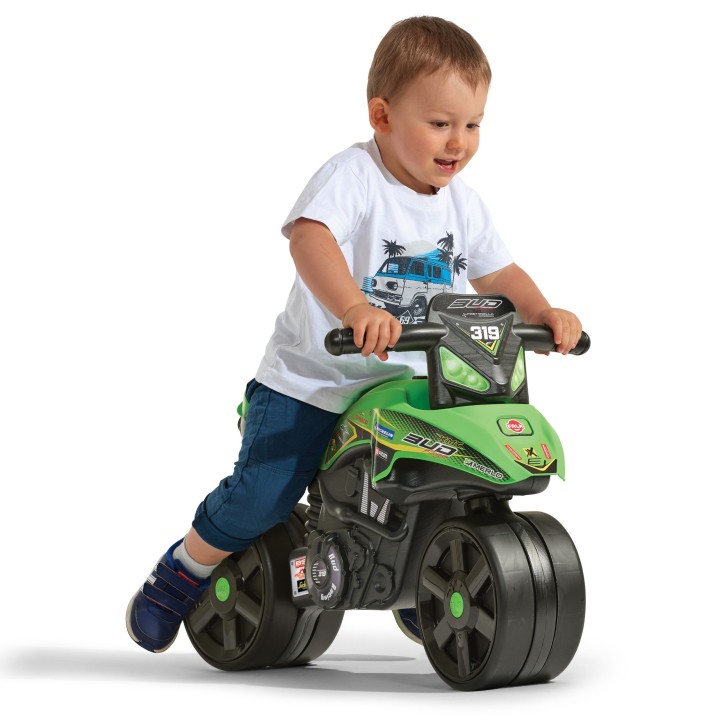 FALK Racing Ride-on Green Motorbike Wide Wheels from 1 year