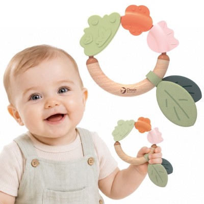 Wooden Sensory Teether EKO Classic World 0m+