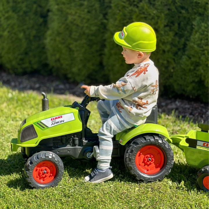 FALK Claas Green Pedal Tractor with Trailer for Children