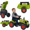 FALK Claas Green Pedal Tractor with Horn and Trailer 2-5 Years
