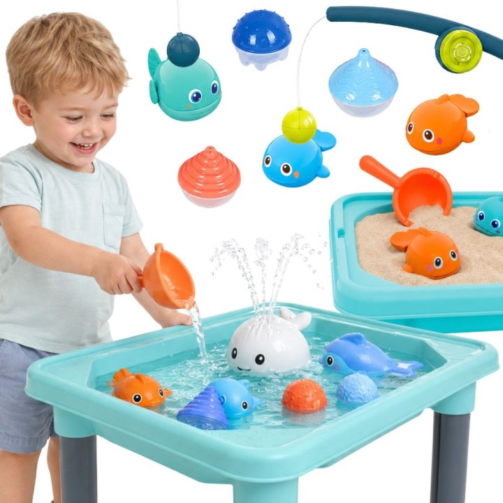 Woopie Water Table 3 in 1 - Sandbox and Fishing Game 6 pcs.