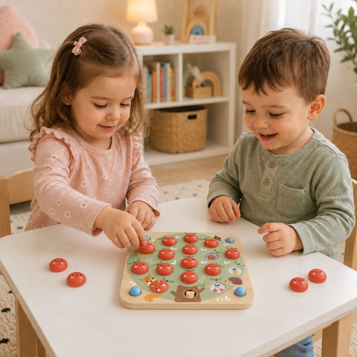 TOOKY TOY Apples Memory Game - Develop Your Child's Memory