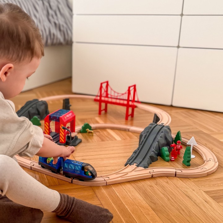 Woopie Fire Department Wooden Train – Electric, Sound Effects