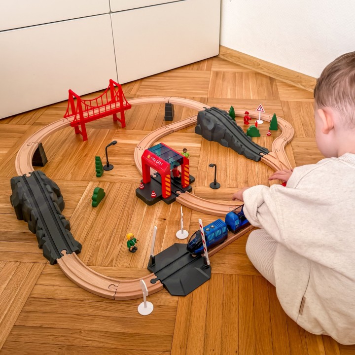 Drewniana kolejka Straż Pożarna Woopie – Elektryczna, Efekty Dźwiękowe