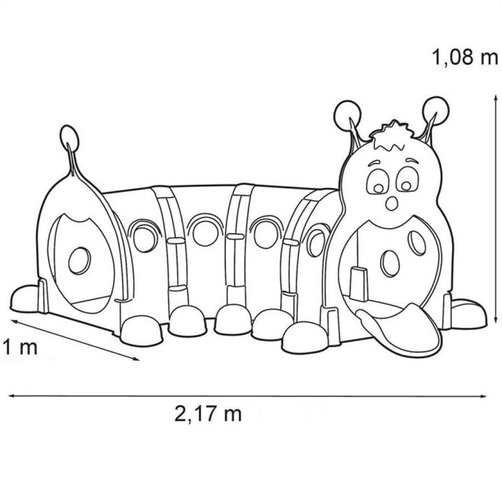 FEBER Large Children's Tunnel Caterpillar XXL Modular Playground