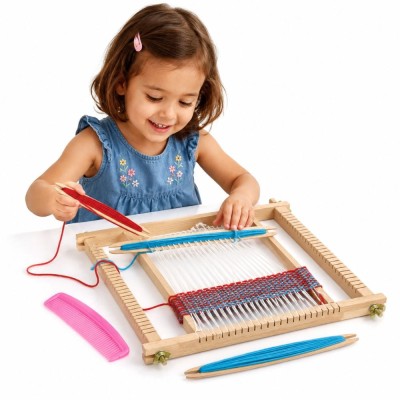 Wooden weaving loom for children Creative toy Viga Workshop XXL