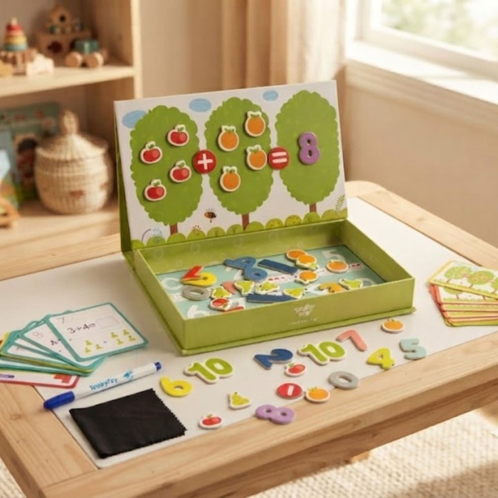 Magnetyczne pudełko do nauki matematyki Tooky Toy - Zabawka edukacyjna